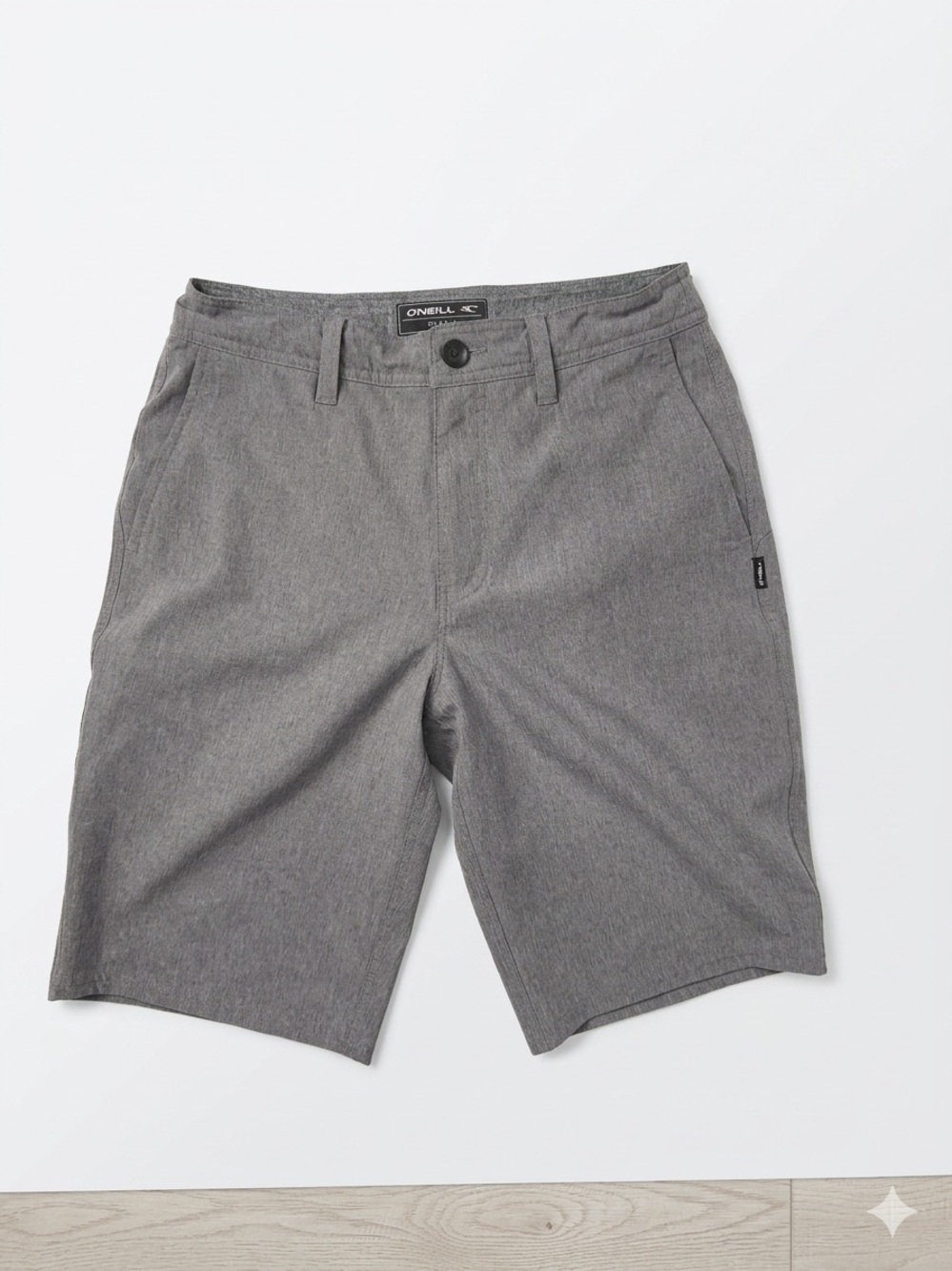O'Neill Men's Gray Flat Front Casual Shorts